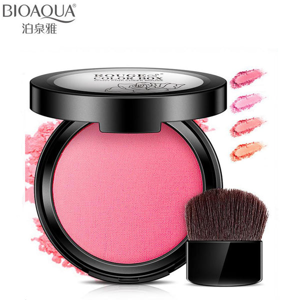Shiny Pink Blush Face Makeup Mineral Powder