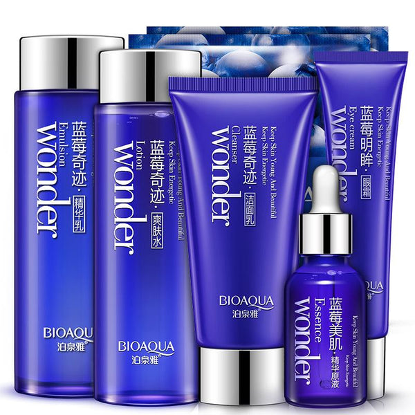 Blueberry Moisturizing Skin Care Suit 6Pcs/Lot